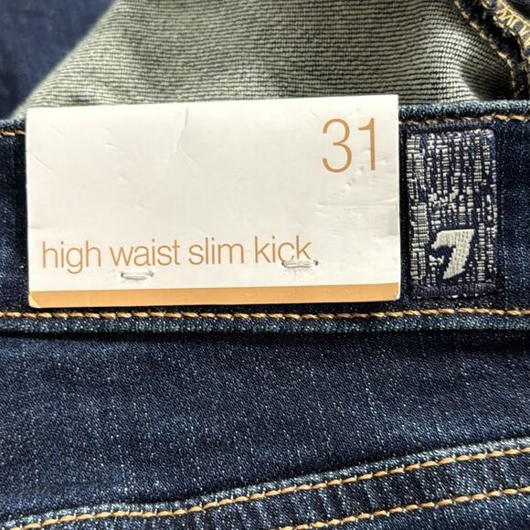 7 FOR ALL MANKIND women’s size 31 high waist slim kick b (air) slimming stretch - Picture 12 of 16